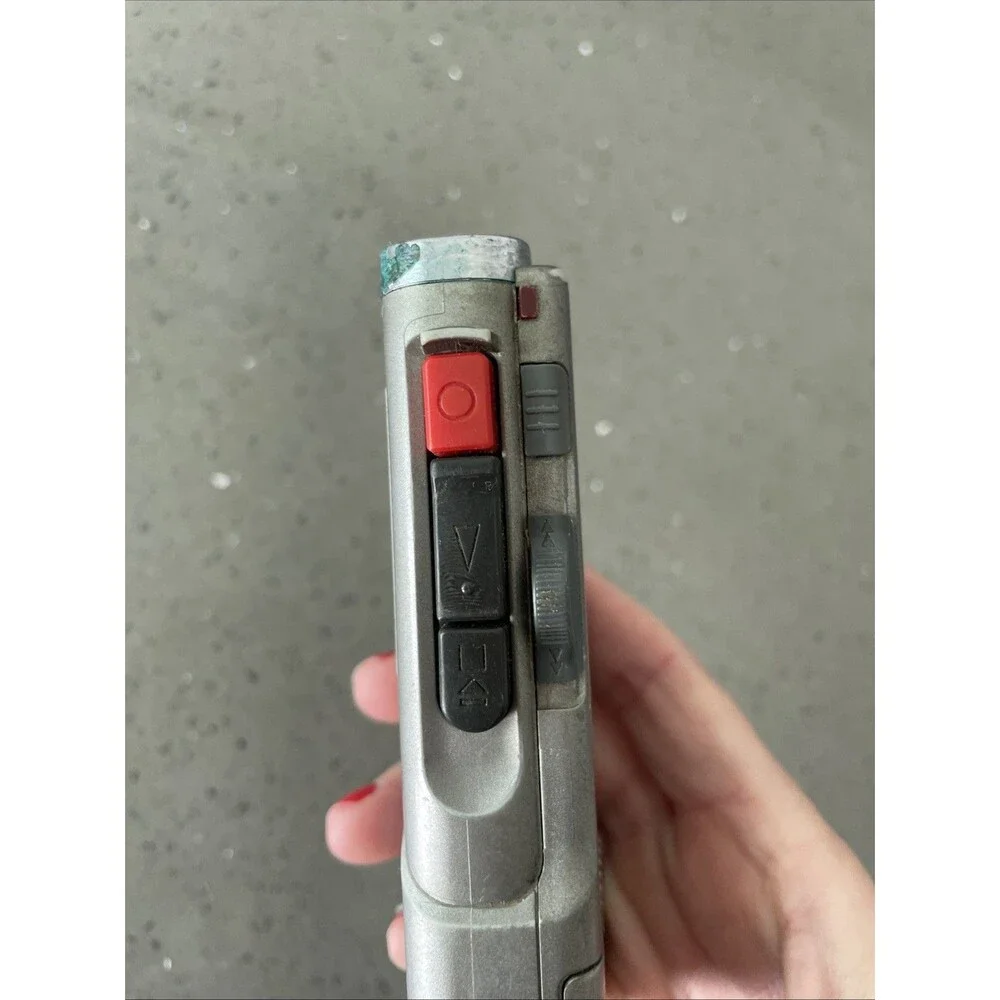 PARTS/REPAIR! Sony M-435P Microcassette Corder Silver Handheld Voice Recorder
